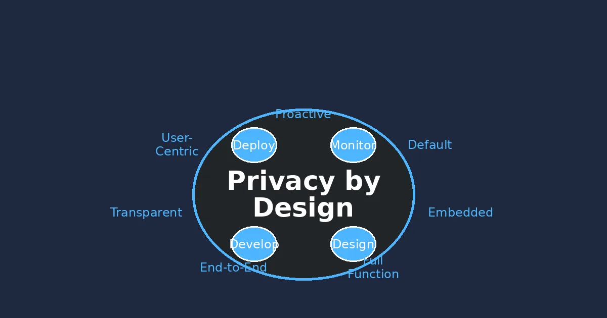 Privacy by Design integrates seven foundational principles across the complete AI development lifecycle