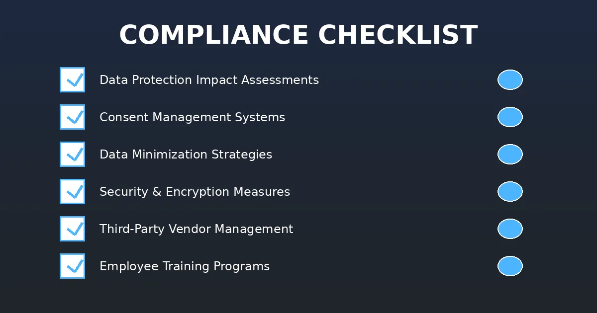  09-compliance-checklist-visual.png Caption: Comprehensive AI privacy compliance requires systematic implementation of six essential practices